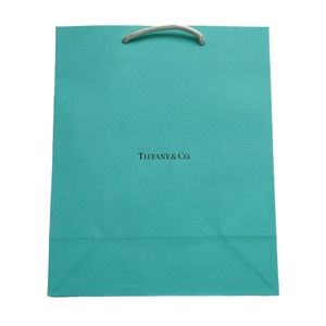 TIFFANY & CO. Iconic Blue Paper Shopping Gift Bag New Authentic